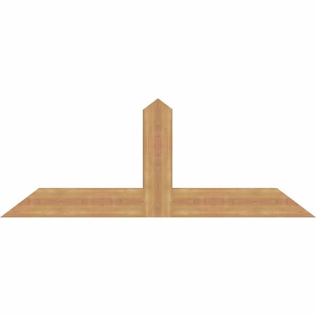 Ekena Millwork Portland Smooth Timber Gable Bracket, Western Red Cedar, 60"W x 22"H x 3 1/2"D x 5 1/2"F, 9/12 Pitch GBW060X22X0406POR00SWR